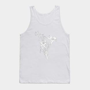 daylily drawing black and white Tank Top